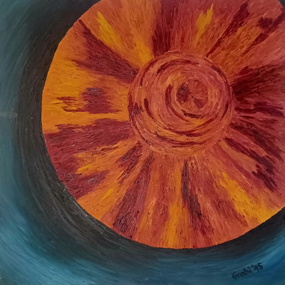 Full moon - Öl auf Leinwand 100 x 100 cm