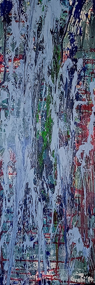 Grünonym - Öl auf Leinwand 35 x 110 cm