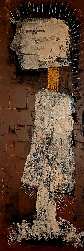 Iroquois - Mixed Media auf Leinwand 40 x 120 cm