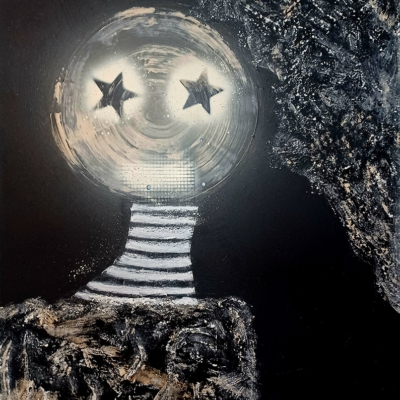 See the stars - Mixed Media auf Leinwand 80 x 100 cm