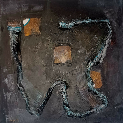 Mother earth - Öl auf Leinwand 70 x 70 cm