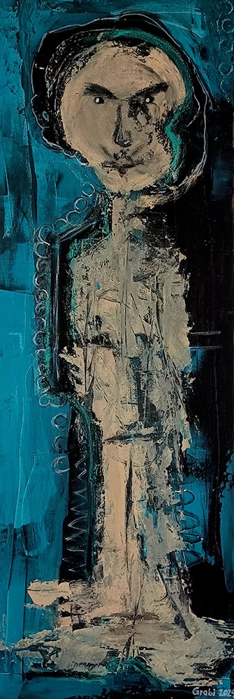 Passenger - Mixed Media auf Leinwand 40 x 120 cm