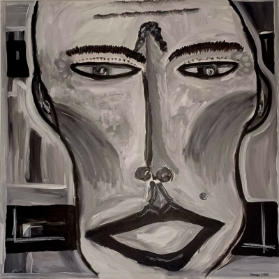 Angry face – Acryl auf Leinwand 100 x 100 cm
